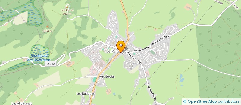 localisation de l'entreprise ASS LOCALE ADMR DU RUSSEY  LE RUSSEY