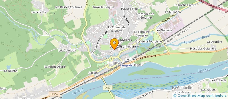 localisation de l'entreprise ASS LOCALE ADMR SOUTIEN A DOMICILE à LANGEAIS