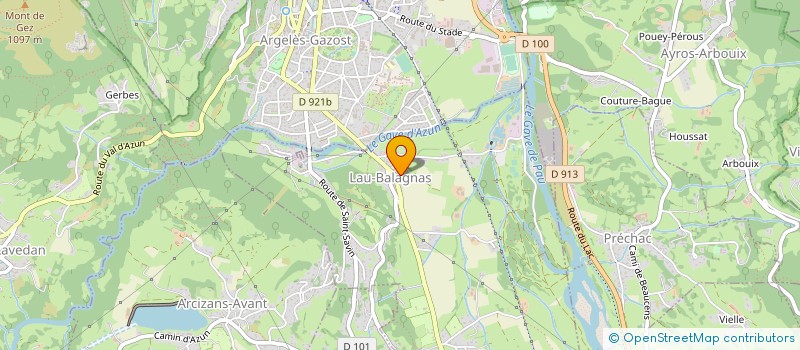 localisation de l'entreprise ASS LOCALE AIDE DOMICILE MILIEU RURAL  LAU-BALAGNAS