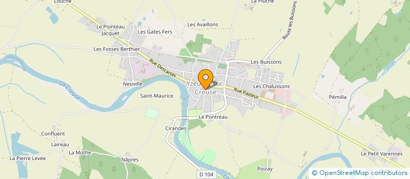 localisation de l'entreprise ASS LOCALE AIDE DOMICILE MILIEU RURAL à YZEURES-SUR-CREUSE