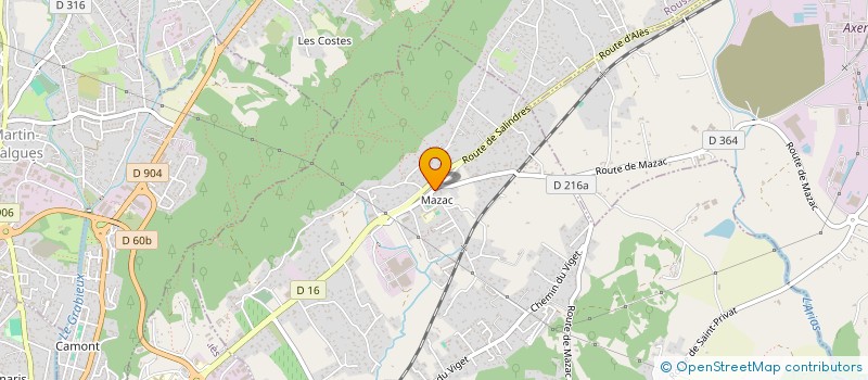 localisation de l'entreprise ASS LOCALE AIDE DOMICILE MILIEU RURAL à SAINT-PRIVAT-DES-VIEUX
