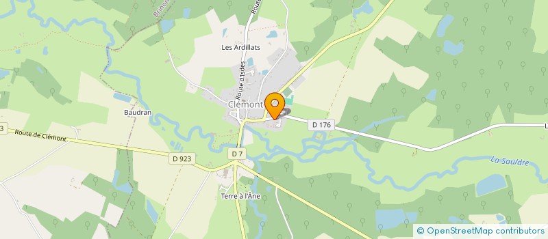 localisation de l'entreprise ASS LOCALE AIDE DOMICILE MILIEU RURAL à ARGENT-SUR-SAULDRE