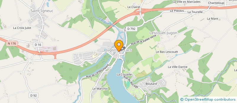 localisation de l'entreprise ASS LOCALE AIDES FAMILIALES à JUGON-LES-LACS