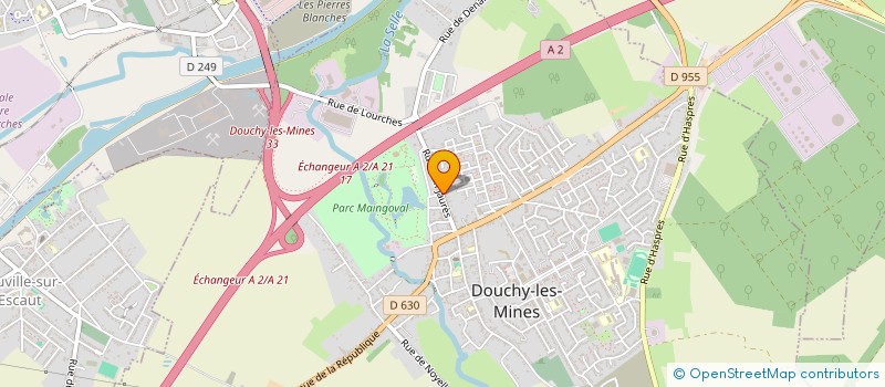 localisation de l'entreprise ASS LOCALE CULTE TEMOINS DE JEHOVAH à DOUCHY-LES-MINES