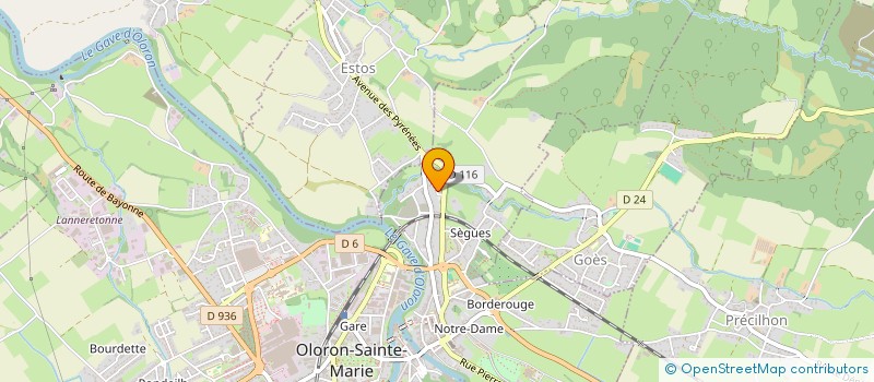 localisation de l'entreprise ASS LOCALE CULTE TEMOINS DE JEHOVAH  OLORON SAINTE MARIE