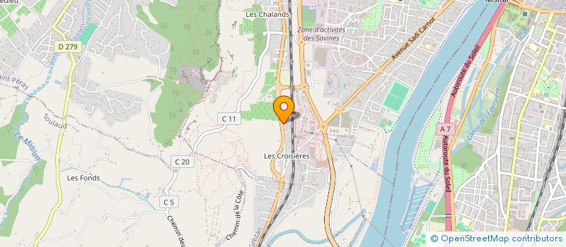 localisation de l'entreprise ASS LOCALE CULTE TEMOINS DE JEHOVAH SAINT PERAY  GUILHERAND-GRANGES