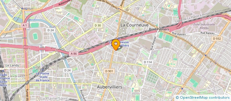 localisation de l'entreprise ASS LOCALE CULTE TEMOINS JEHOVAH à LA COURNEUVE