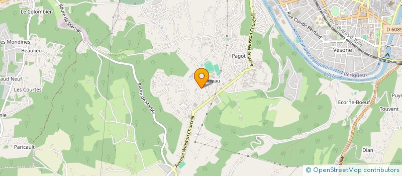 localisation de l'entreprise ASS LOCALE CULTE TEMOINS JEHOVAH  COULOUNIEIX-CHAMIERS