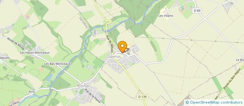 localisation de l'entreprise ASS LOCALE CULTE TEMOINS JEHOVAH BOUGY  BOUGY