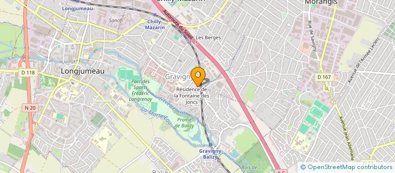 localisation de l'entreprise ASS LOCALE CULTE TEMOINS JEHOVAH LONG...  CHILLY-MAZARIN