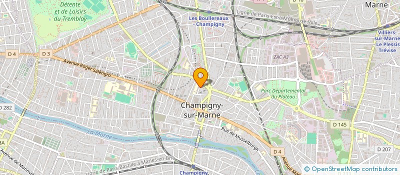 localisation de l'entreprise ASS LOCALE POUR CULTE TEMOINS JEHOVAH à CHAMPIGNY-SUR-MARNE