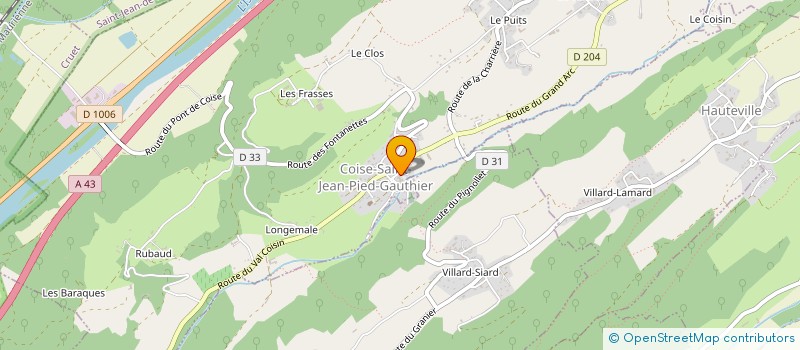 localisation de l'entreprise ASS LOCALE POUR L'AIDE FAMILLES RURALES à MONTMELIAN