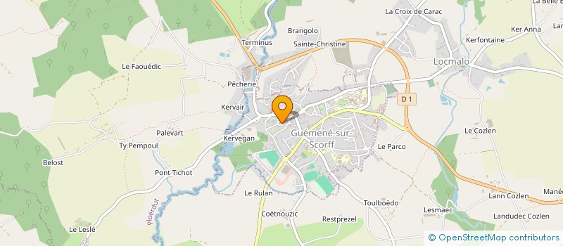 localisation de l'entreprise ASS LOCALE POUR L EMPLOI DU PAYS POURLET à GUEMENE-SUR-SCORFF