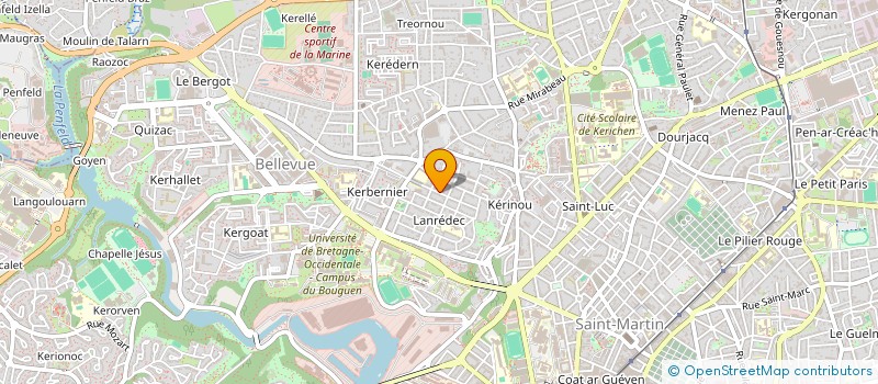 localisation de l'entreprise ASS LOCALE POUR LE CULTE DES TEMOINS DE JEHOVAH DE BREST OUEST à BREST