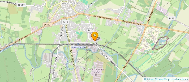 localisation de l'entreprise ASS LOCALE POUR LE CULTE DES TEMOINS DE JEHOVAH DE LANNEMEZAN  LANNEMEZAN