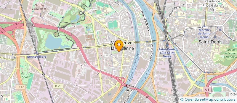 localisation de l'entreprise ASS LOCALE POUR LE CULTE DES TEMOINS DE JEHOVAH DE VILLENEUVE LA GARENNE à VILLENEUVE-LA-GARENNE