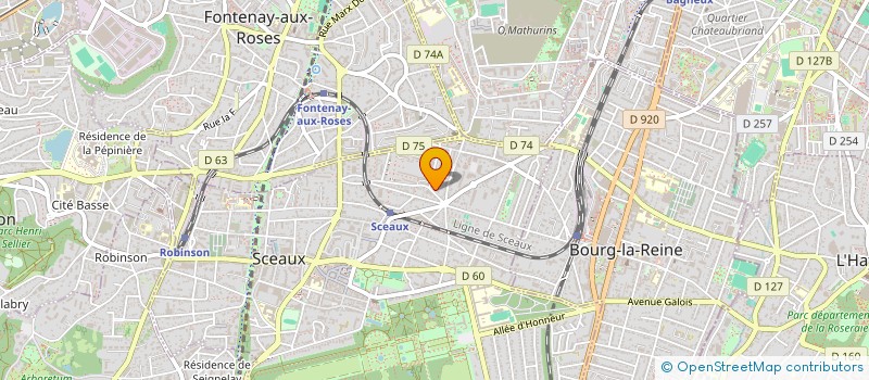 localisation de l'entreprise ASS LOCALE PROTECTION CIVILE D ANTONY à SCEAUX
