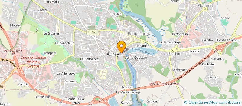localisation de l'entreprise ASS LOCATAIRE IMMEUBLE TIGREAT à AURAY