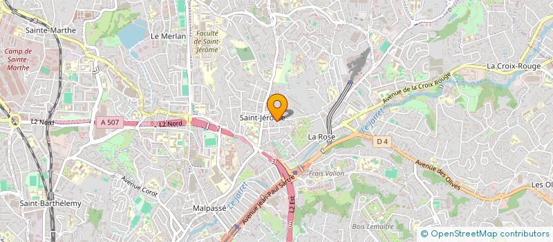 localisation de l'entreprise ASS LOCATAIRES OLIVIERS A MIMOSAS CULTUR  MARSEILLE 13EME