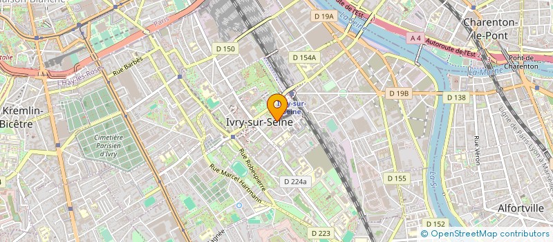 localisation de l'entreprise ASS LOGEMENT DES JEUNE IVRYENS  IVRY-SUR-SEINE