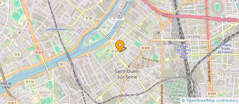localisation de l'entreprise ASS LOGEMENT ETUDIANTS CESTI ET ISMEM à SAINT-OUEN-SUR-SEINE