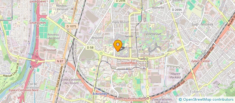 localisation de l'entreprise ASS LOGEMENT JEUNE DANS ISERE à GRENOBLE