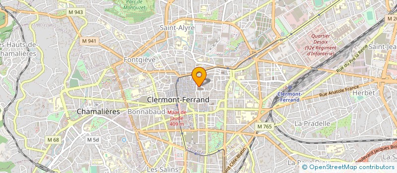 localisation de l'entreprise ASS LOGIS ET AUBERGE DE FRANCE à CLERMONT-FERRAND
