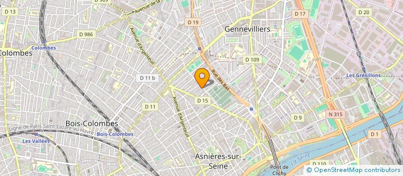 localisation de l'entreprise ASS LOI 1901 CHIARA STUDIO  ASNIERES-SUR-SEINE