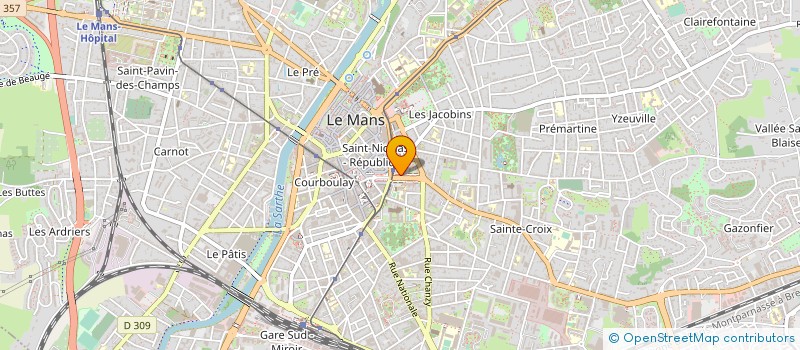 localisation de l'entreprise ASS LOISIRS AGENTS COMMUNAUX  LE MANS