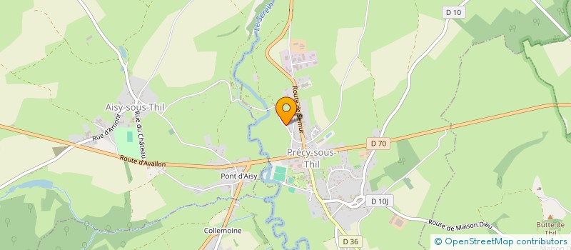 localisation de l'entreprise ASS LOISIRS ET CULT CANTON PRECY SS THIL  AISY-SOUS-THIL