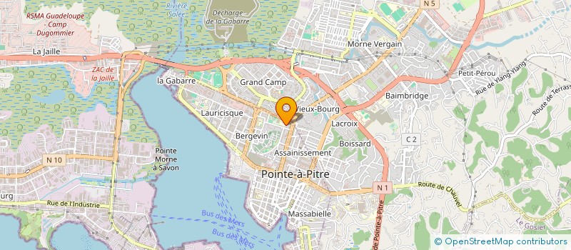 localisation de l'entreprise ASS LOISIRS L INSERT SCE L EDUC à POINTE A PITRE
