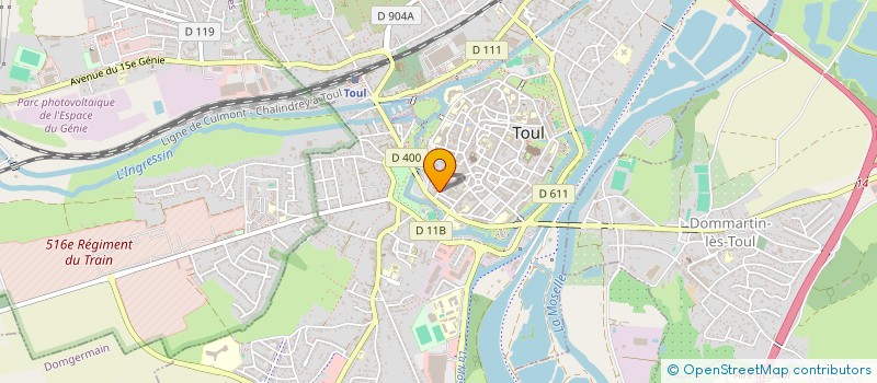 localisation de l'entreprise ASS LOISIRS TOULOIS POUR ENFANT ET ADO à TOUL