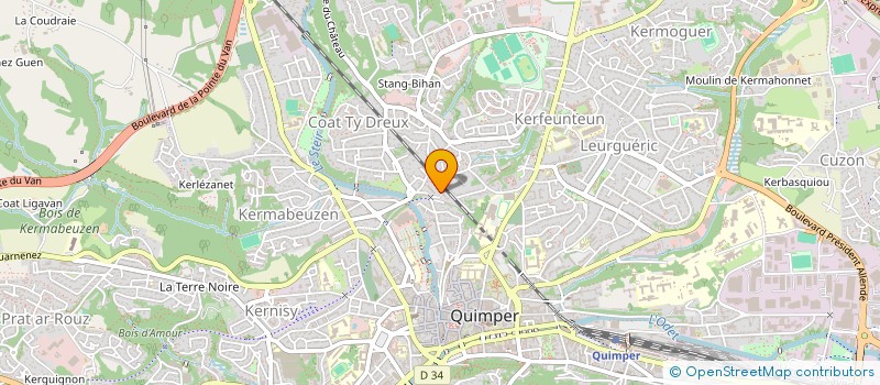 localisation de l'entreprise ASS LOISIRS VACANCES SECTION CORNOUAILLE  QUIMPER