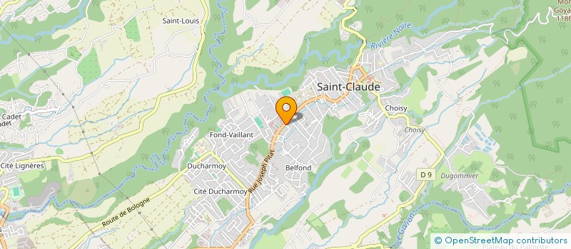 localisation de l'entreprise ASS LOTISSEMENT ACAJOU-MURIN à SAINT-CLAUDE
