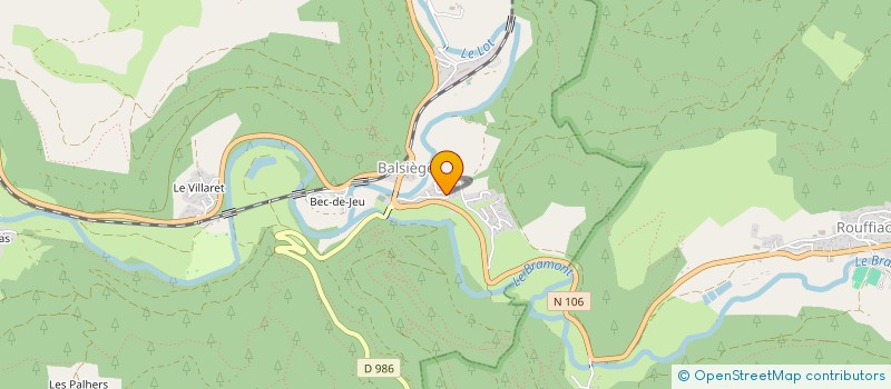 localisation de l'entreprise ASS LOZERIENNE ETUDE ET PROTEC ENVIRONNE à BALSIEGES