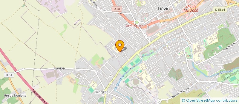 localisation de l'entreprise ASS LUTTE CONTRE ECHEC SCOL ILLET DEVEL à LIEVIN