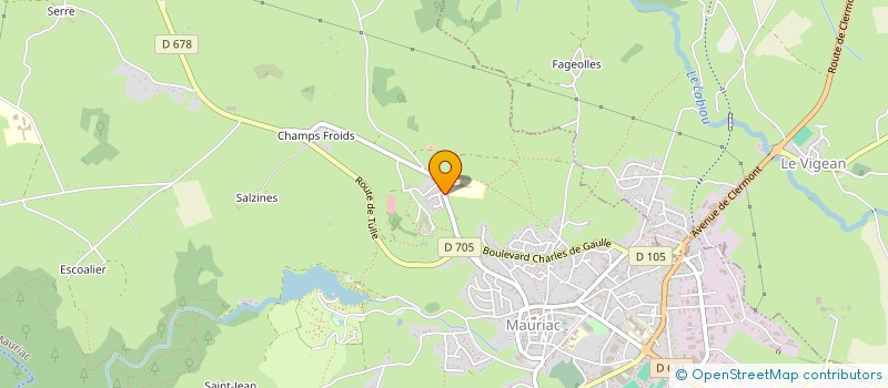 localisation de l'entreprise ASS MAISON DE RETRAITE LES VAYSSES à MAURIAC