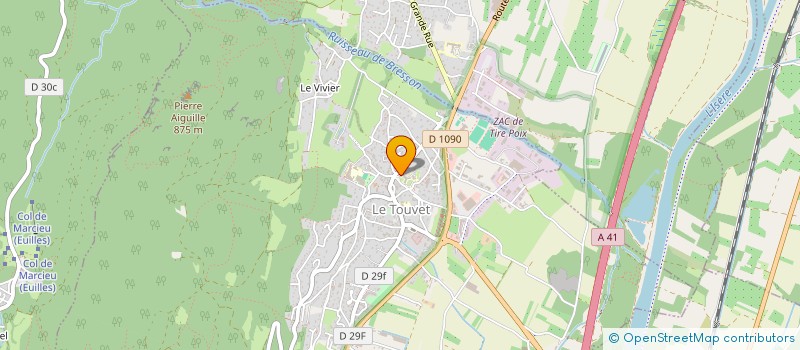 localisation de l'entreprise ASS MAISON DE RETRAITE ST JEAN  LE TOUVET