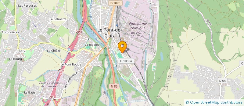 localisation de l'entreprise ASS  MAISON DES JEUNES ET DE LA CULTURE  LE PONT-DE-CLAIX