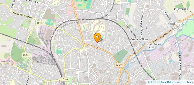 localisation de l'entreprise ASS MAISON DES JEUNES ET DE LA CULTURE à NEVERS