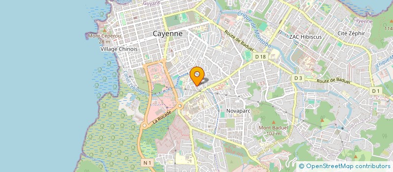 localisation de l'entreprise ASS MAISON DES LYCEENS LEON DAMAS  CAYENNE