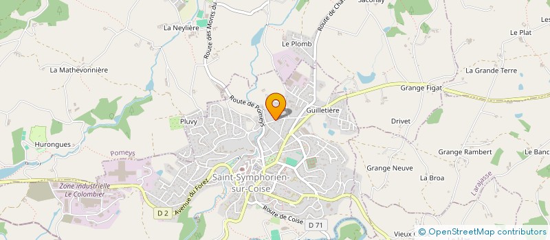 localisation de l'entreprise ASS MAISON FAMILIALE MONTS DU LYONNAIS à SAINT-SYMPHORIEN-SUR-COISE