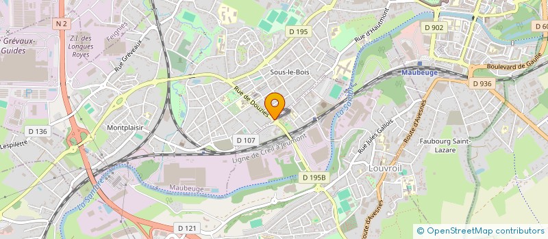 localisation de l'entreprise ASS MALBO QUARTIERS  MAUBEUGE