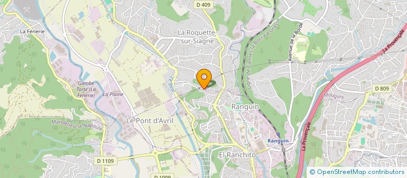 localisation de l'entreprise ASS MARIONNETTES RECHERCHE JEUX EDUCATIF  LA ROQUETTE-SUR-SIAGNE