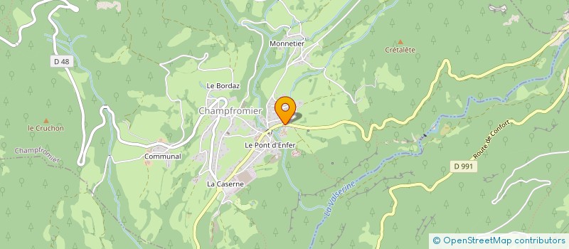 localisation de l'entreprise ASS MARPA LES CARLINES à CHAMPFROMIER