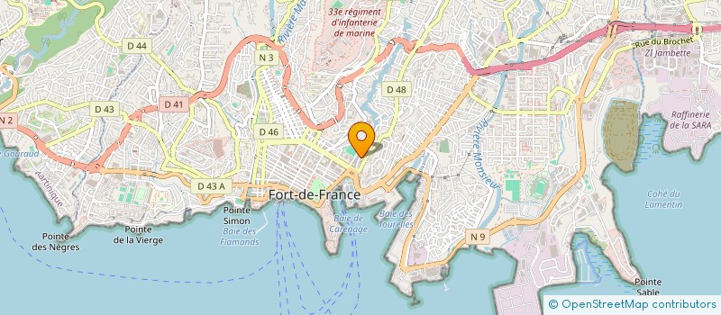 localisation de l'entreprise ASS MARTINIQUAISE DE DEFENSE DES VICTIMES DE L AMIANTE  FORT DE FRANCE