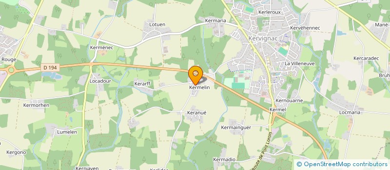 localisation de l'entreprise ASS. MAT. BBO  KERVIGNAC
