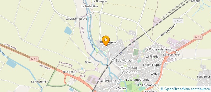 localisation de l'entreprise ASS MAUZEENNE TAEKWONDO & DISCIPLINES  MAUZE-SUR-LE-MIGNON