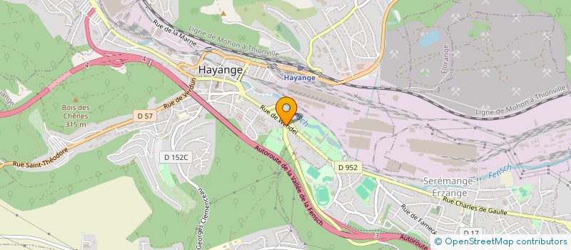 localisation de l'entreprise ASS MEDAILLES MILITAIRES 349E SECTION à HAYANGE