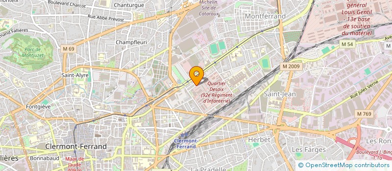 localisation de l'entreprise ASS MEDEC TRAVAIL PERSONNEL ORGANISME SS  CLERMONT-FERRAND